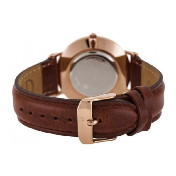 Dámské hodinky s koženým řemínkem a ciferníkem růžovozlaté barvy Daniel Wellington St Mawes, ⌀ 34 mm-image-1