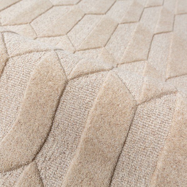 Бордо/в естествен цвят ръчно изработена вълнена пътека 60x230 cm Apex Border Wool – Flair Rugs-image-2