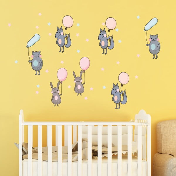 Комплект стикери за стена "Горски животни" за деца - Ambiance