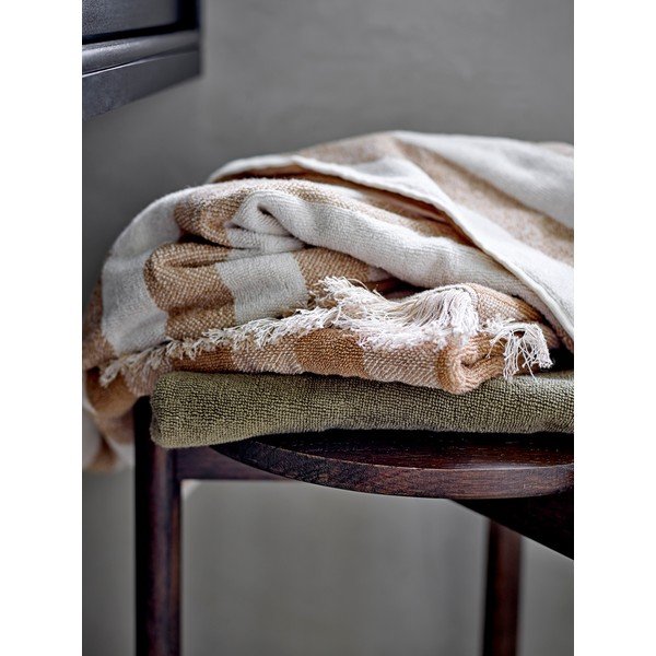 Кафява и бежова памучна кърпа 50x100 cm Elaia - Bloomingville-image-4