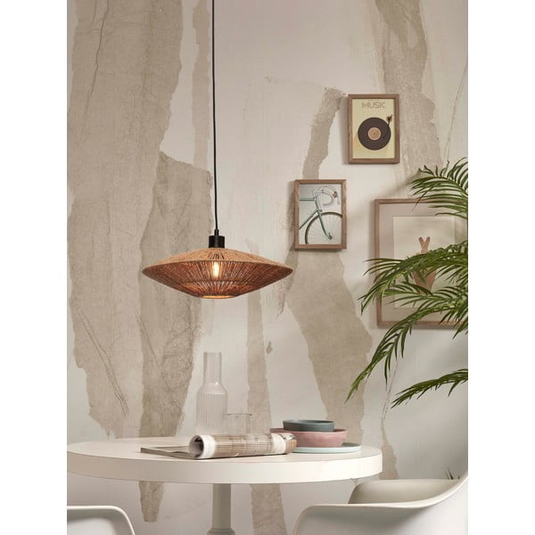 Висяща лампа с абажур от юта в естествен цвят ø 40 cm Iguazu - Good&Mojo-image-3