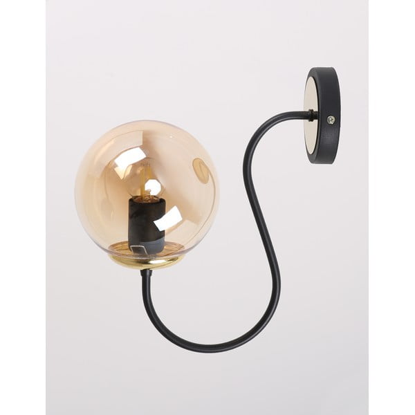 Стенна лампа в цвят жълта охра и черно ø 15 cm Oslo – Squid Lighting-image-2