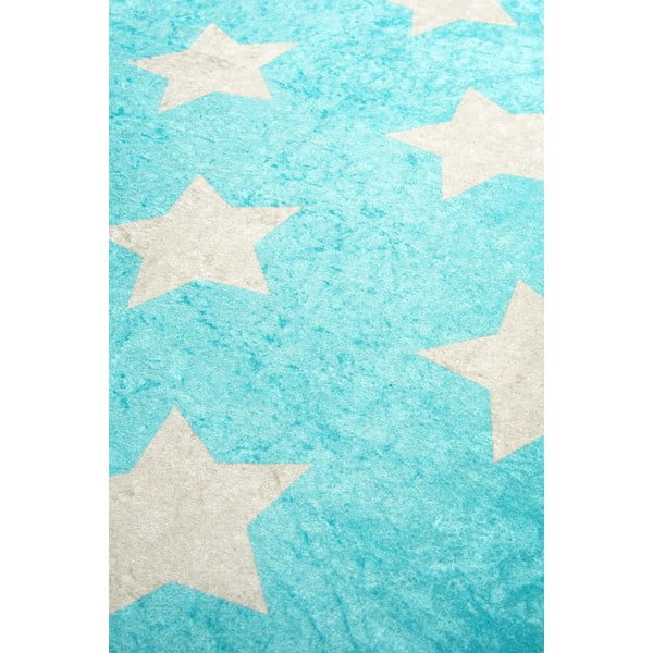 Син детски нехлъзгащ се килим Universe, 140 x 190 - Chilai-image-3