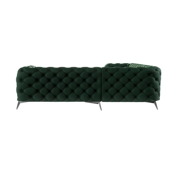 Тъмнозелен кадифен ъглов диван Chelsea – Ropez-image-2