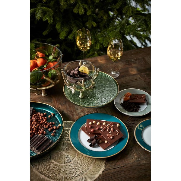 Порцеланова десертна чиния в цвят бензин ø 20,5 cm Ginger - Côté Table-image-1