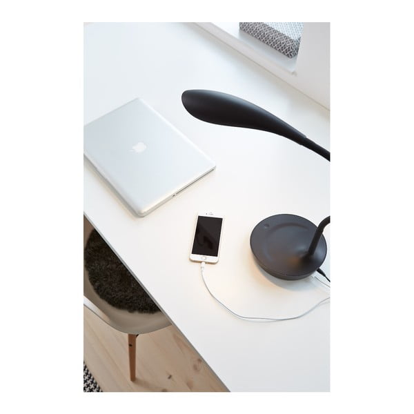 Черна настолна лампа с USB порт Swan - Markslöjd-image-1