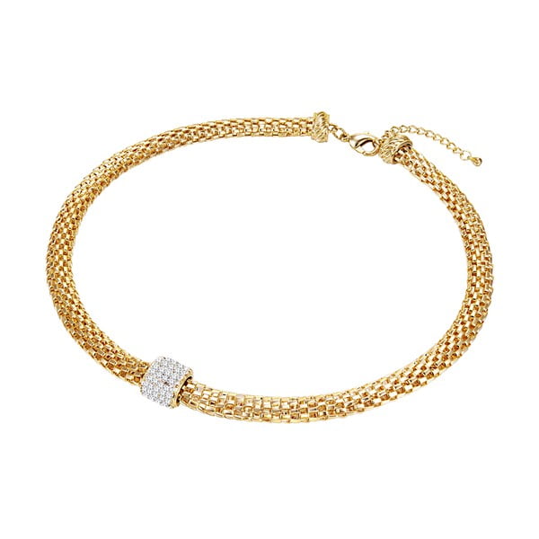 Dámský náhrdelník zlaté barvy Tassioni Esmeralda