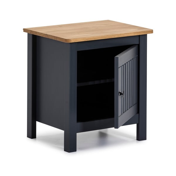 Сиво дървено нощно шкафче Bruna - Marckeric-image-4