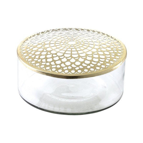 Стъклена ваза Kassandra Месинг, ⌀ 20,5 cm - A Simple Mess