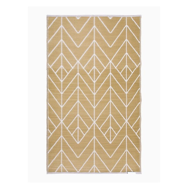 Бежово-златист двустранен килим на открито от рециклирана пластмаса , 150 x 240 cm Sydney - Fab Hab-image-1