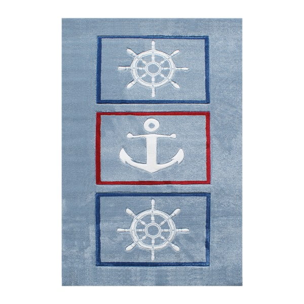 Modrý dětský koberec Happy Rugs Anchor, 160 x 230 cm