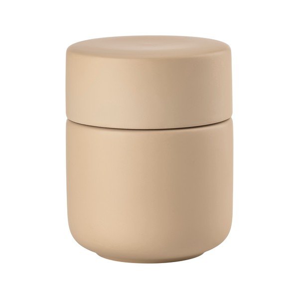 Бежов глинен органайзер за баня за памучни тампони Ume – Zone