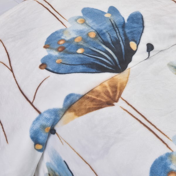 Тъмносиньо единично  спално бельо от микроплюш 140x200 cm Marbella – My House-image-1