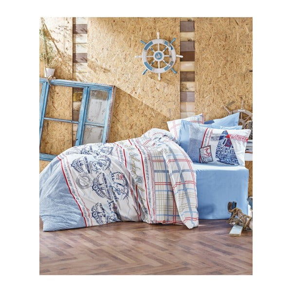 Памучно спално бельо Materro Turima с чаршаф за единично легло, 160 x 220 cm - Mijolnir