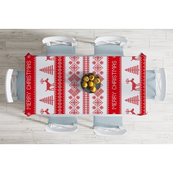 Коледна покривка за маса с памучна смес Плетене, 140 x 180 cm Nordic - Minimalist Cushion Covers-image-1
