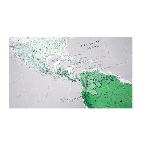 Zelená magnetická mapa světa The Future Mapping Company Future Map, 101 x 58 cm-image-2