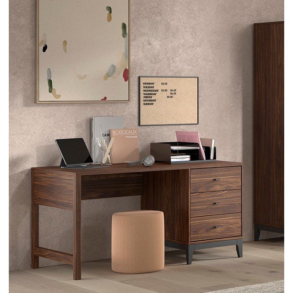 Работна маса от декор от орех 70x140 cm Ilyas – Vipack-image-1