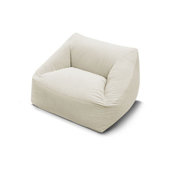 Бежов пуф от рипсено кадифе Lilibet – Bobochic Paris-image-4