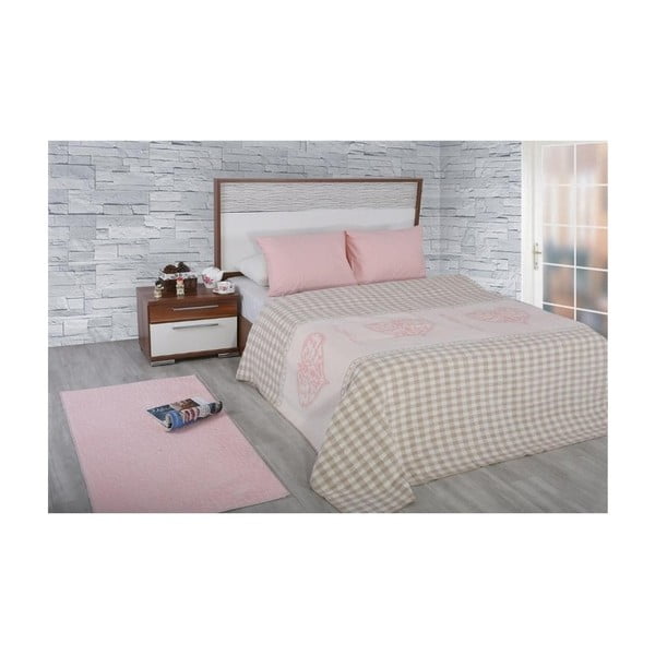 Памучна покривка за двойно легло Becky, 220 x 200 cm - Dinarsu