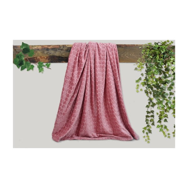 Розово одеяло Embos, 200 x 135 cm - Dolce Bonita