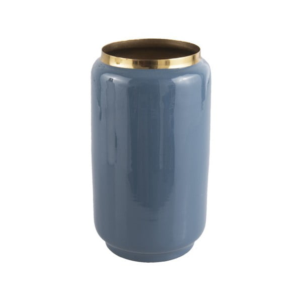 Синя ваза със златни детайли Flare, височина 25 cm - PT LIVING