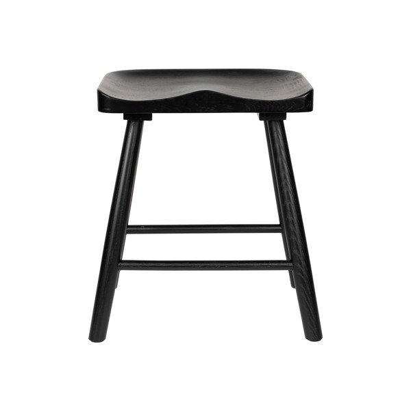 Черен стол от масивен дъб Vander – White Label