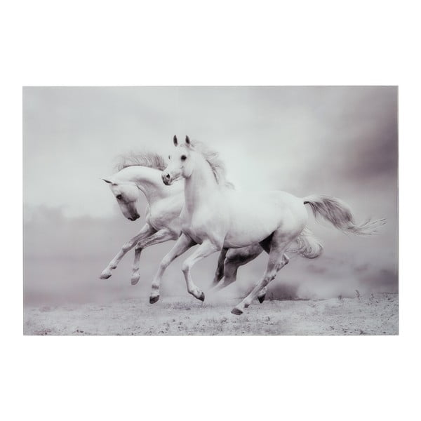 Skleněný obraz Two Horses, 100x150 cm