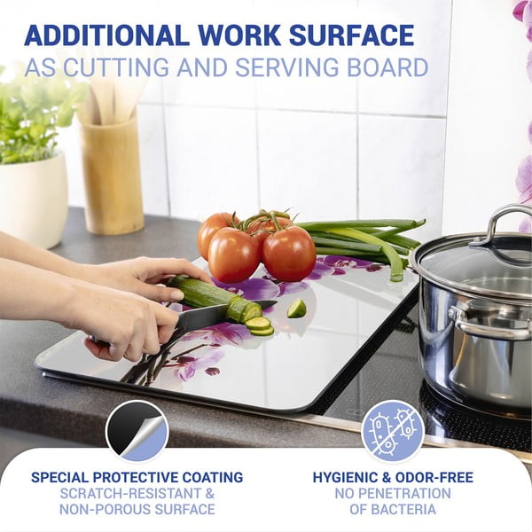 Комплект от 2 стъклени капака за печка Orchid, 52 x 30 cm Orchid Blossom - Wenko-image-4