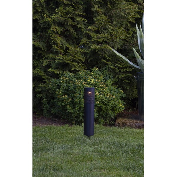 Черна слънчева LED светлина от неръждаема стомана, височина 39 cm Blace - Star Trading-image-2