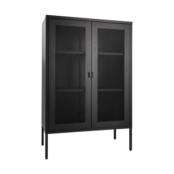 Черен метален шкаф 80x120 cm Melbourne - House Nordic