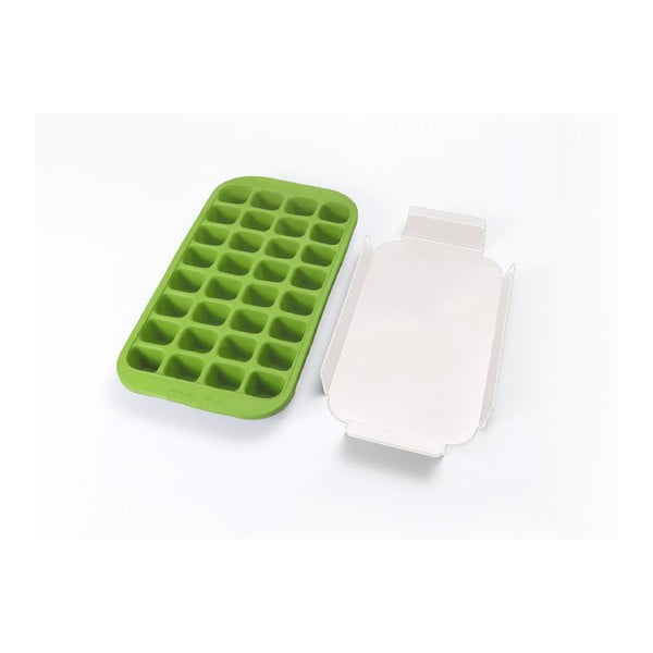 Зелена силиконова форма за лед Industrial, 32 кубчета - Lékué