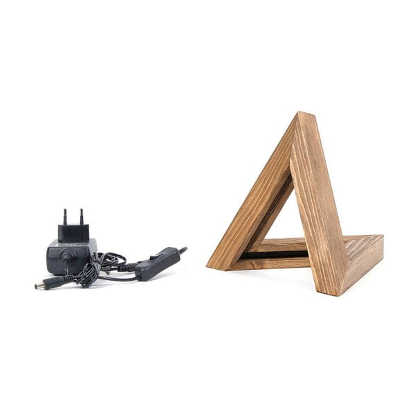 Дървена настолна лампа Триъгълник - Lustro