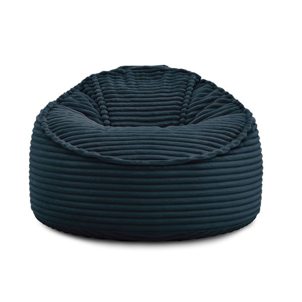 Тъмносин пуф от рипсено кадифе Socrate – Bobochic Paris