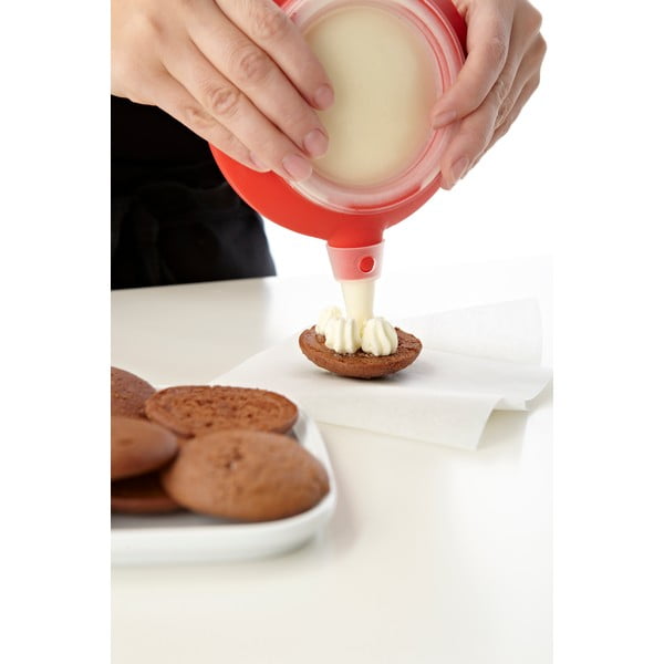 Червен декоратор за кексчета с 6 приставки Decomax - Lékué-image-2