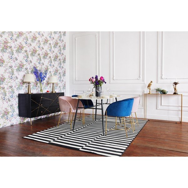 Черен скрин от мангово дърво , ширина 145 cm Gold Vein - Kare Design-image-1