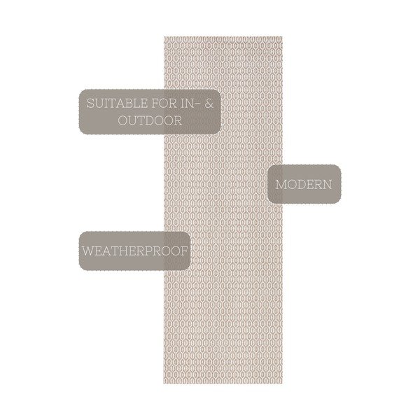 Сив килим за открито , 80 x 200 cm Coin - NORTHRUGS-image-3