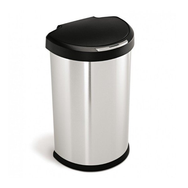 Stříbrný bezdotykový odpadkový koš simplehuman, 45 l -image-4
