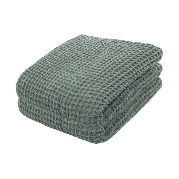 Зелена памучна олекотена покривка за легло , 250 x 260 cm - Tiseco Home Studio
