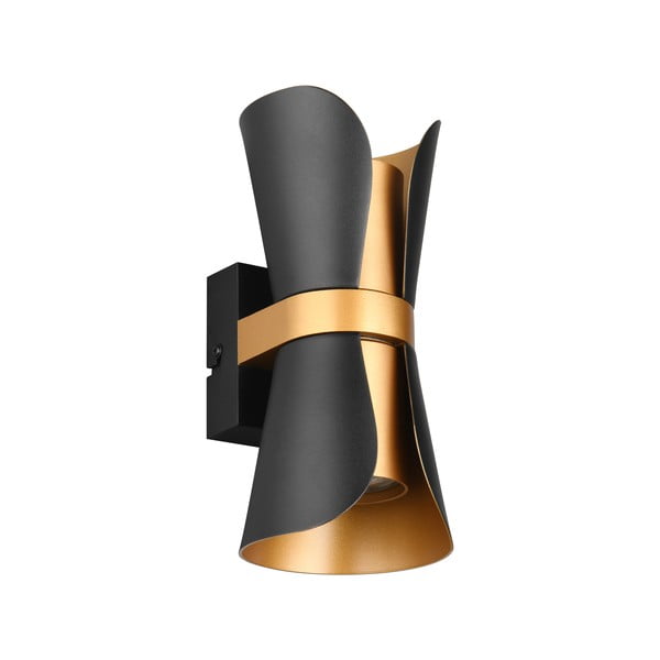 Черно-бронзова стенна лампа Coat – Trio-image-2