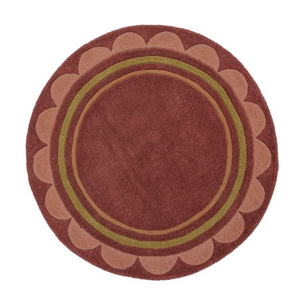 Бордо ръчно изработен вълнен кръгъл килим ø 120 cm Lois – Flair Rugs