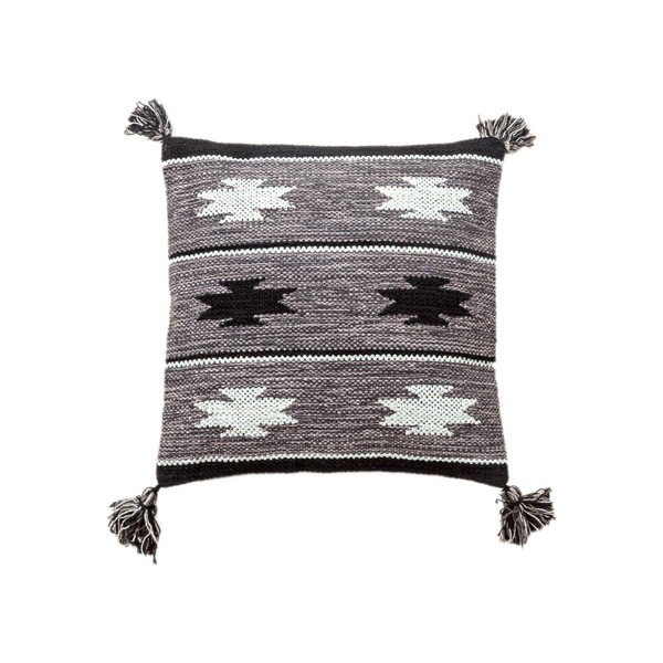 Šedý ručně tkaný polštář Navaei & Co Kalush Kilim, 45 x 45 cm