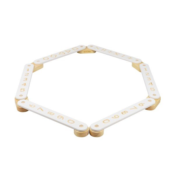 Бяла сензорна пътека от масивен бор 10x408x5 cm Montessori – Meowbaby