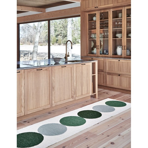 Зелена и кремава пътека за открито и закрито 70x280 cm Otto Herb – Pappelina-image-1