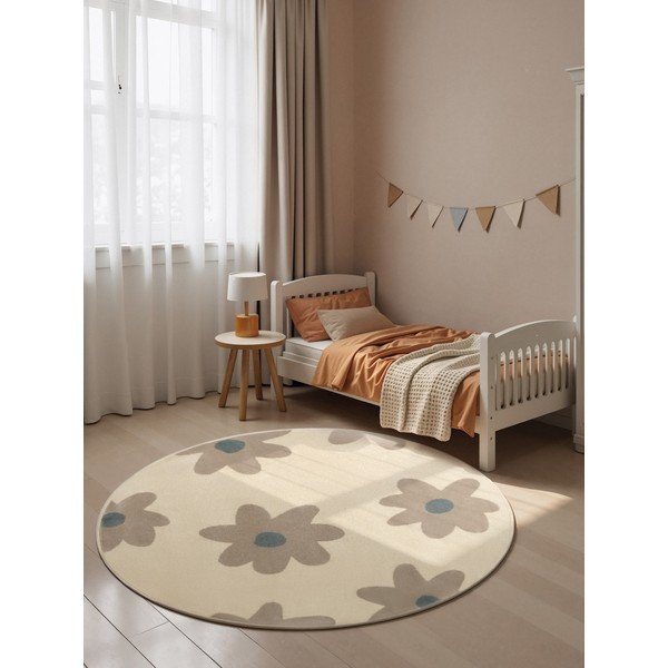 Бежов детски килим ø160 cm Bloomy – Hanse Home-image-1