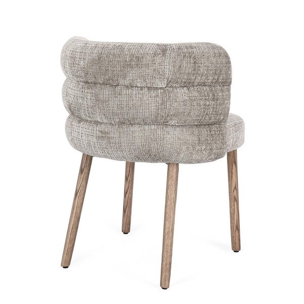 Сив тапициран трапезен стол Ilma – Bizzotto-image-3