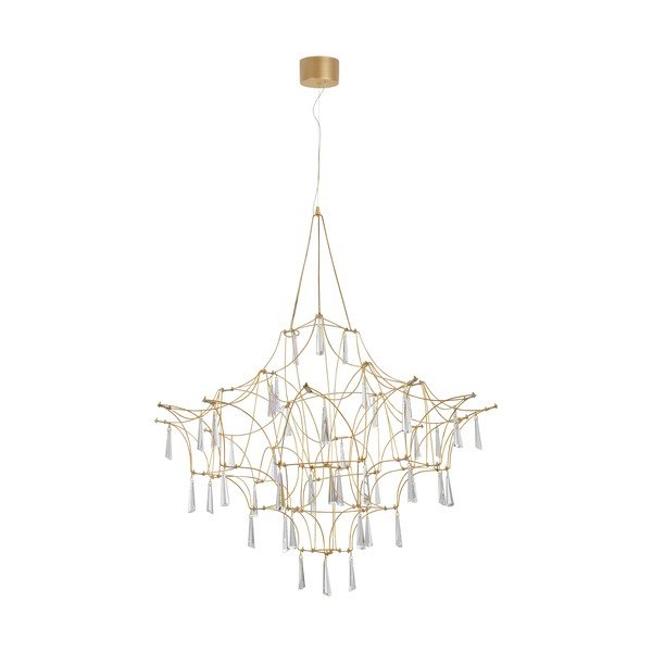 Метално LED висящо осветително тяло  в златист цвят ø 80 cm Goro – Nova Luce