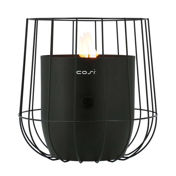 Черна газова лампа Cosi Basket, височина 31 cm - COSI