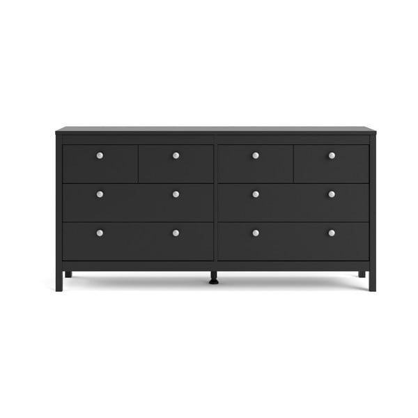 Черен нисък скрин 159x80 cm Madrid – Tvilum-image-2