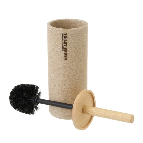 Бежова полирезинова четка за тоалетна - Casa Selección-image-1