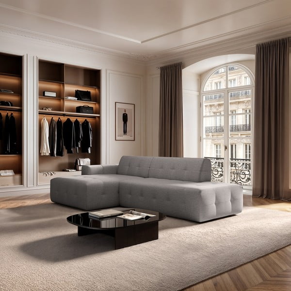Сив ъглов диван (ляв ъгъл) Tuil – Rodier-image-1